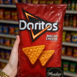 Doritos Nacho Cheese flavored tortilla chips 198.4g crunchy snack bag