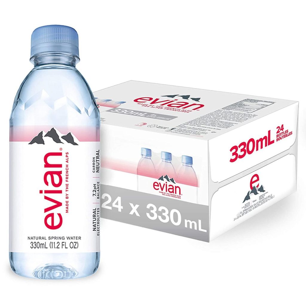 Evian Water 24 Pack – 330ml Bottles water from the French Alps ...