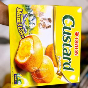 Orion Custard Premium cake 12 packs soft sponge cake with custard filling