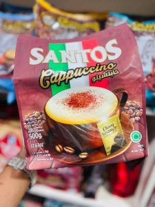 Santos Cappuccino Coffee 500g 3 in 1 instant coffee with choco granules