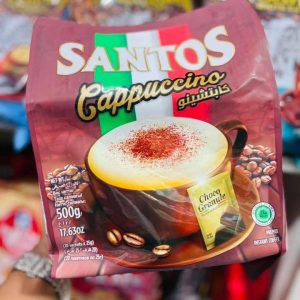 Santos Cappuccino Coffee 500g 3 in 1 instant coffee with choco granules