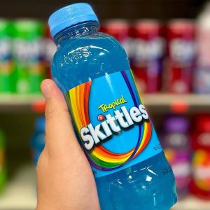Skittles tropical flavored drink colorful fruity beverage bottle