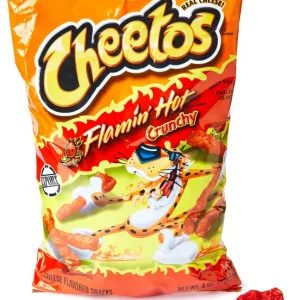 Cheetos Flamin Hot Crunchy 226.8 g spicy cheesy crunchy snack imported chips