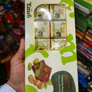Emro Dubai chocolate pistachio kunafa premium imported kunafa chocolate dessert bar with pistachio filling
