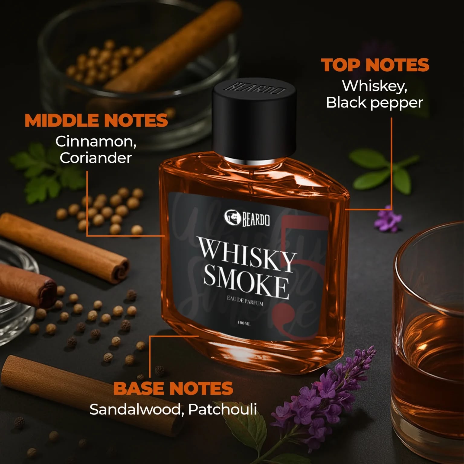 Beardo Whisky Smoke Bourbon Perfume for Men 50ml EDP Original Imported Fragrance Bangladesh | ImportShopBD