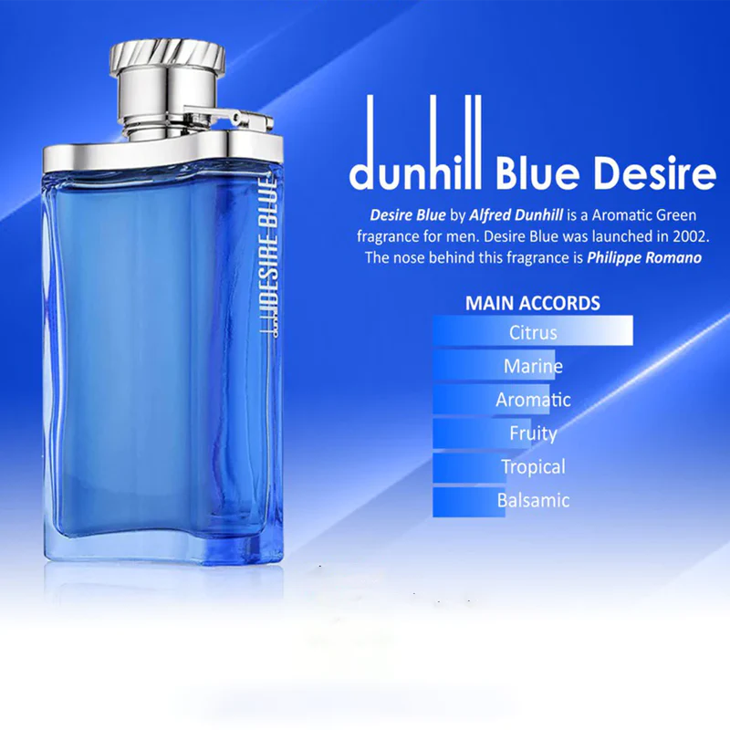 Dunhill Desire Blue Perfume for Men Eau de Toilette (EDT) 100ml - Image 2