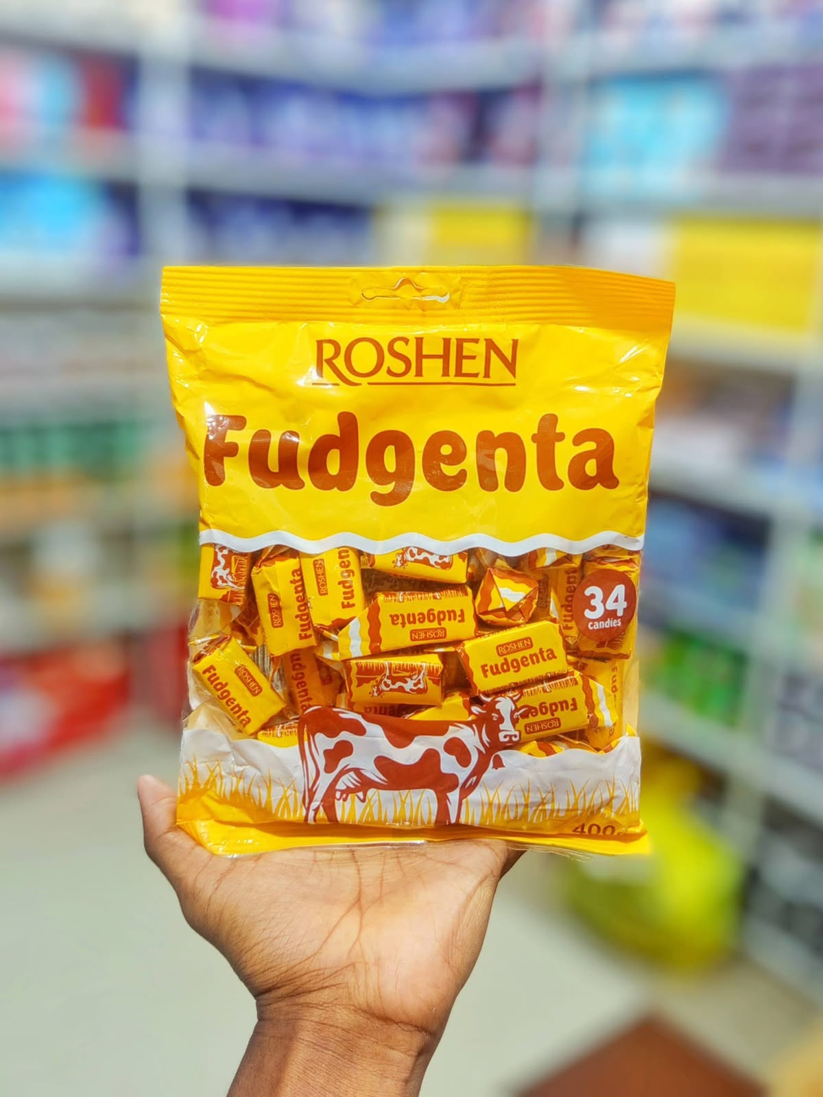 Roshen Fudgenta Candy 785g unglazed creamy caramel candies pack of 68
