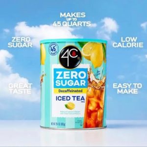 4C Zero Sugar Decaffeinated Iced Tea 805g