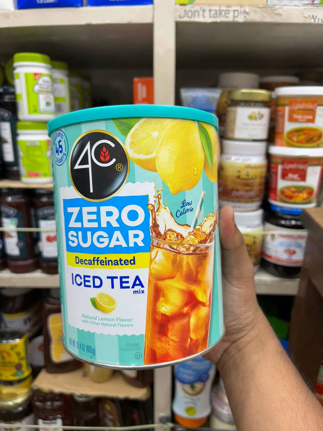 4C Zero Sugar Decaffeinated Iced Tea 805g