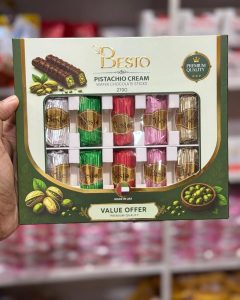 Besto Dubai Pistachio Cream Wafer Chocolate Sticks 270g