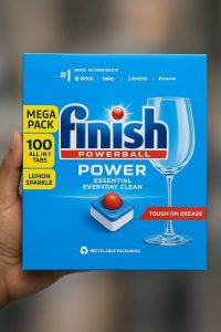 Finish All in 1 Powerball Dishwasher Tablets 100 Tabs for powerful dishwasher cleaning