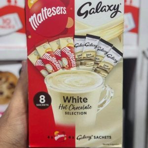 Maltesers & Galaxy White Hot Chocolate Selection, 8 Sachets X 25g- 200g