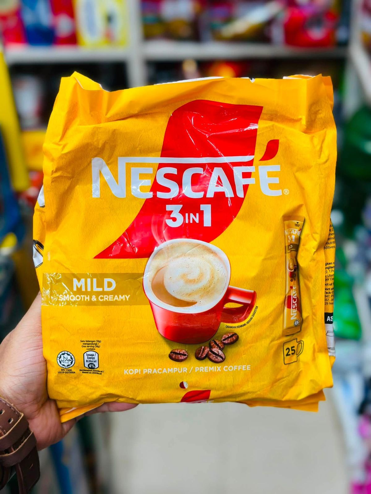 NESCAFÉ 3 in 1 Mild Instant Coffee 25 Sachets 450g
