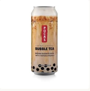 Pocas Bubble Tea Brown Sugar Flavor with Tapioca Pearls 490ml