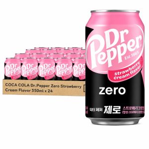 Dr Pepper Zero Sugar Strawberries and Cream Soda 350ml