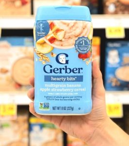 Gerber Hearty Bits Multigrain Banana Apple Strawberry Cereal 227g USA