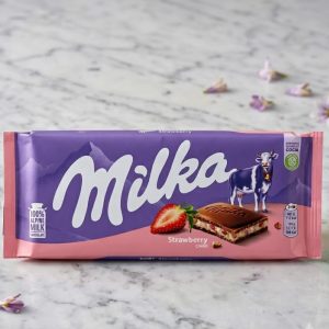 Milka Strawberry Chocolate 100g imported from Belgium
